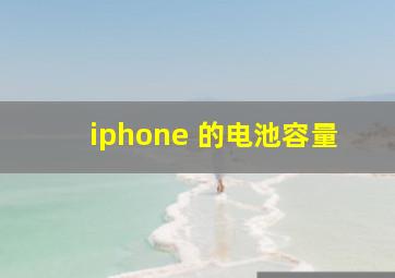 iphone 的电池容量